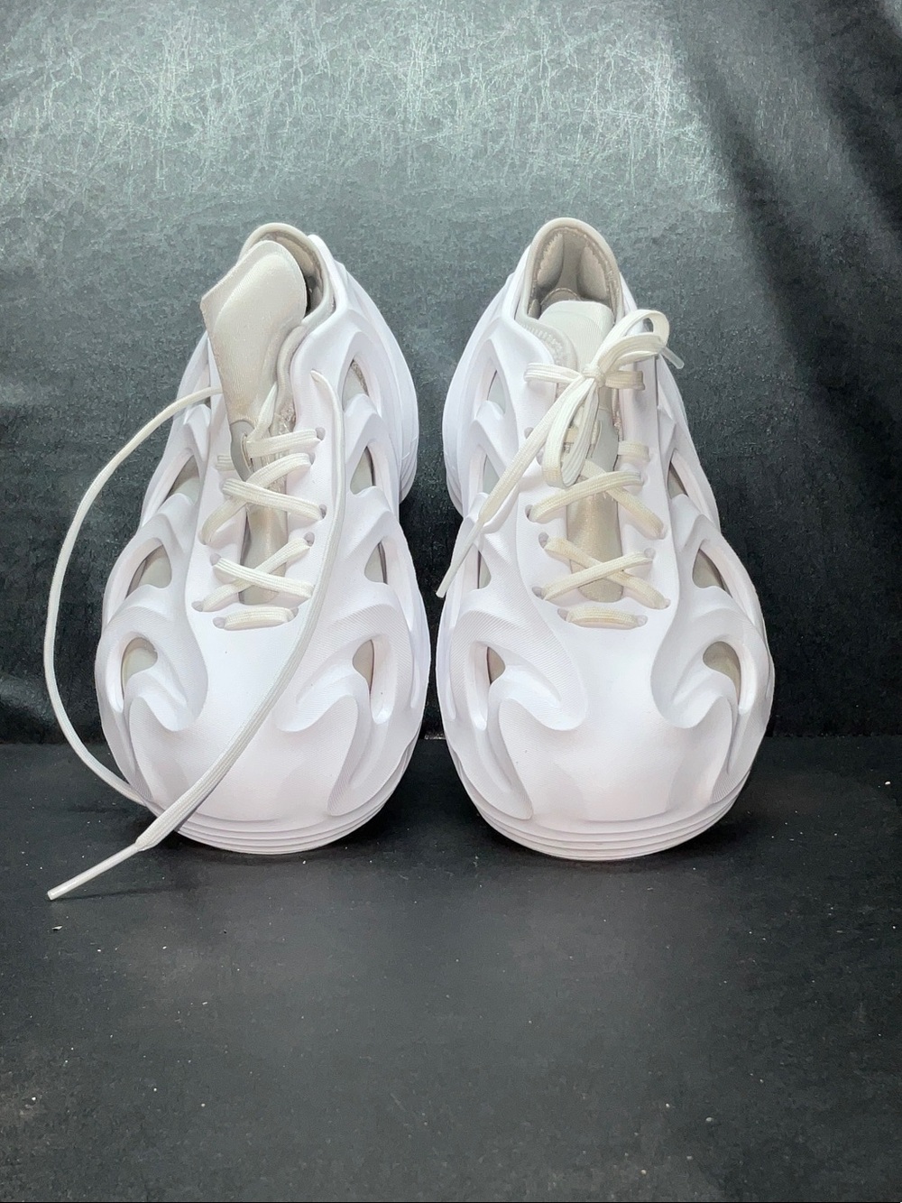 adidas Women’s White Sculptural Cutout Lace-Up Sneakers